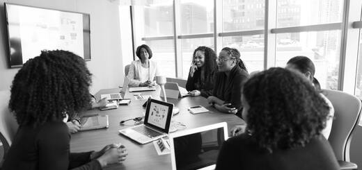 A team working round a conference table